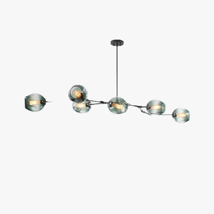 Modern Metal And Glass Bubble Bedroom Pendant Light, 6 Color