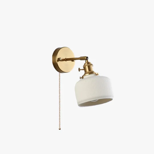 Modern Metal And Marble Geometric Study Room Wall Lamp, Gold