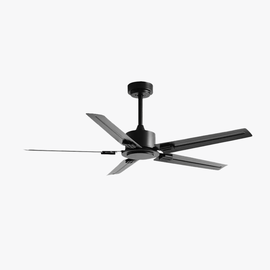 Industrial Metal And Acrylic Radiographic Study Room Ceiling Fan, Black