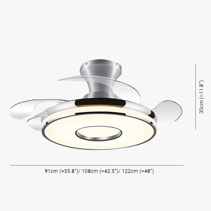 Quinn Ceiling Fan with Light, 2 Color, DIA 91/108/122CM