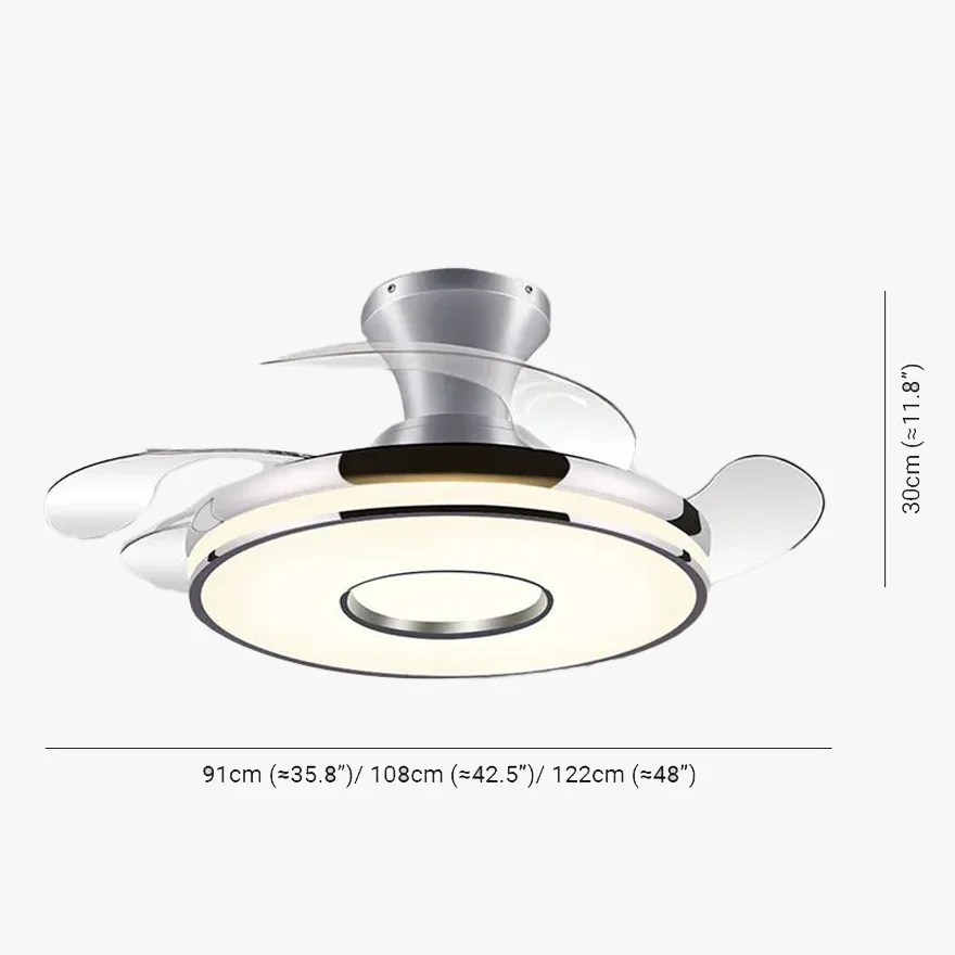 Quinn Ceiling Fan with Light, 2 Color, DIA 91/108/122CM