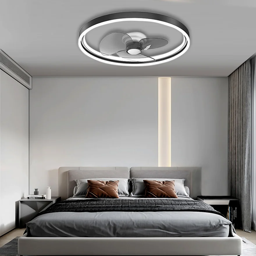 Edge Ceiling Fan with 2-Light, 2 Color, DIA 40CM/50CM