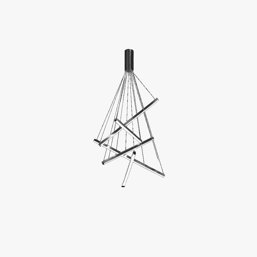 Moden Metal Linear Kitchen Pendant Light, Black