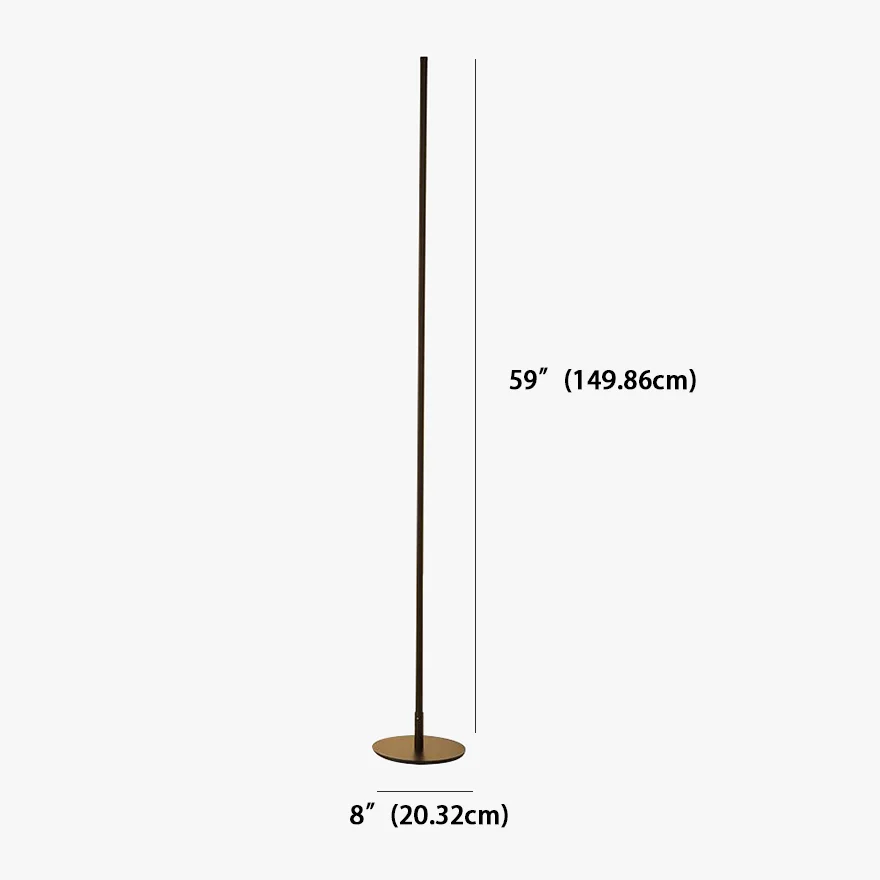 Minimalist Metal And Acrylic Linear Living Room Floor Lamp, Black/Gold/Silver