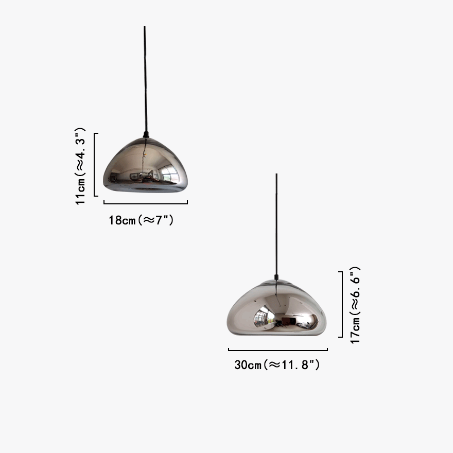 Sweden Glass Bread Dining Room Pendant Light, Gold/Silver/Rose Gold