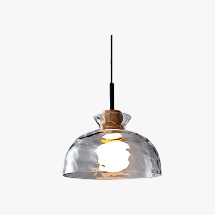 Nordic Glass Geometric Kitchen Pendant Light, Clear