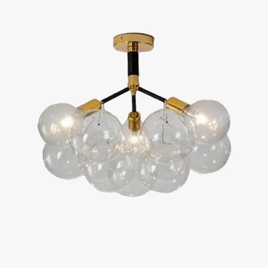 Nordic Metal And Glass Bubble Dining Room Pendant Light, Black/Brown/white/gold