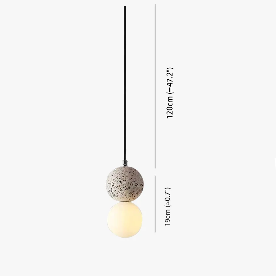 Minimalist Marble And Glass Globular Bedroom Pendant Light, Black/Gary/Pink/White, Trichromatic Light