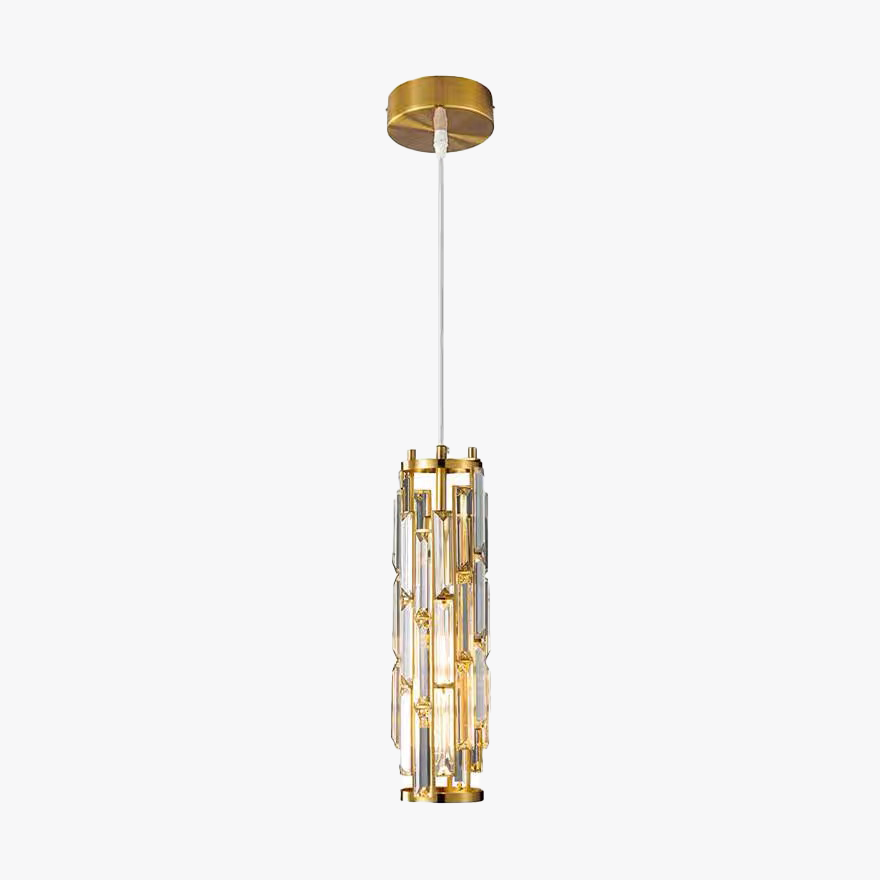 Designer Crystal Cluster Dining Room Pendant Light, Black/Gold