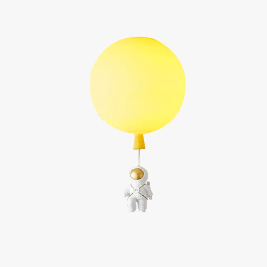 Designer Acrylic Astronaut Balloon Children's Room Ceiling Light, 8 Color