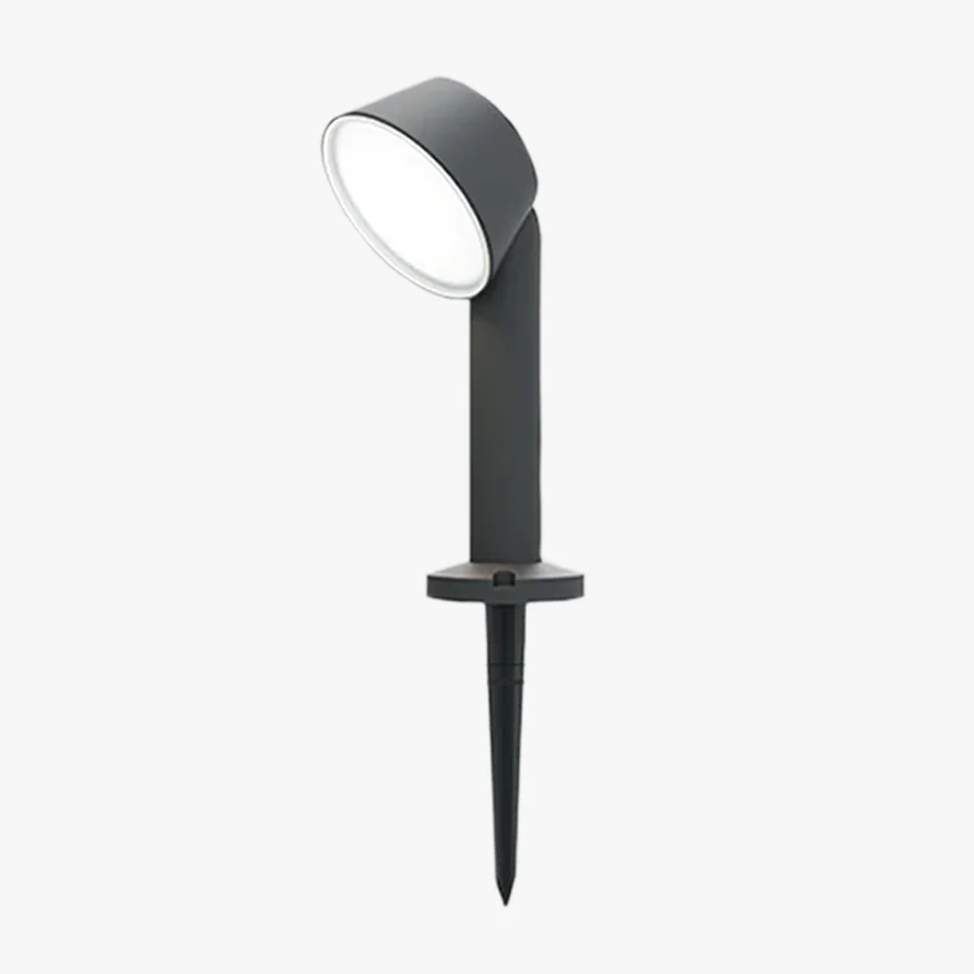 Classical Metal And Acrylic Cylindrical Outdoor Spotlight, Black