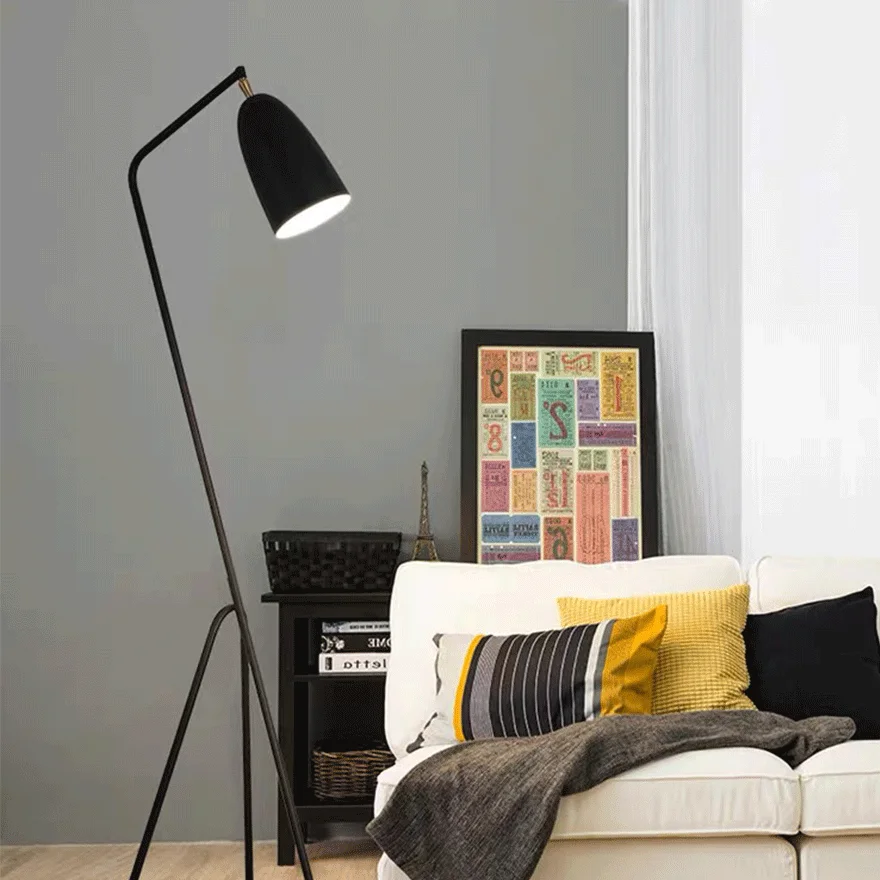 Morandi Metal Linear Study Room Floor Lamp, 5 Color