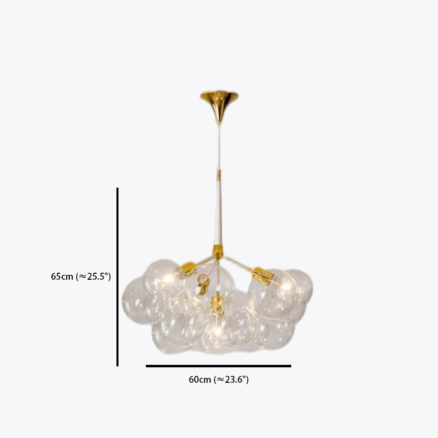 Nordic Metal And Glass Bubble Dining Room Pendant Light, Black/Brown/white/gold