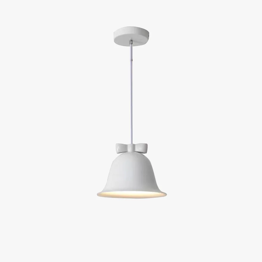 Nordic Metal Bell-Shaped Dining Room Pendant Light, White