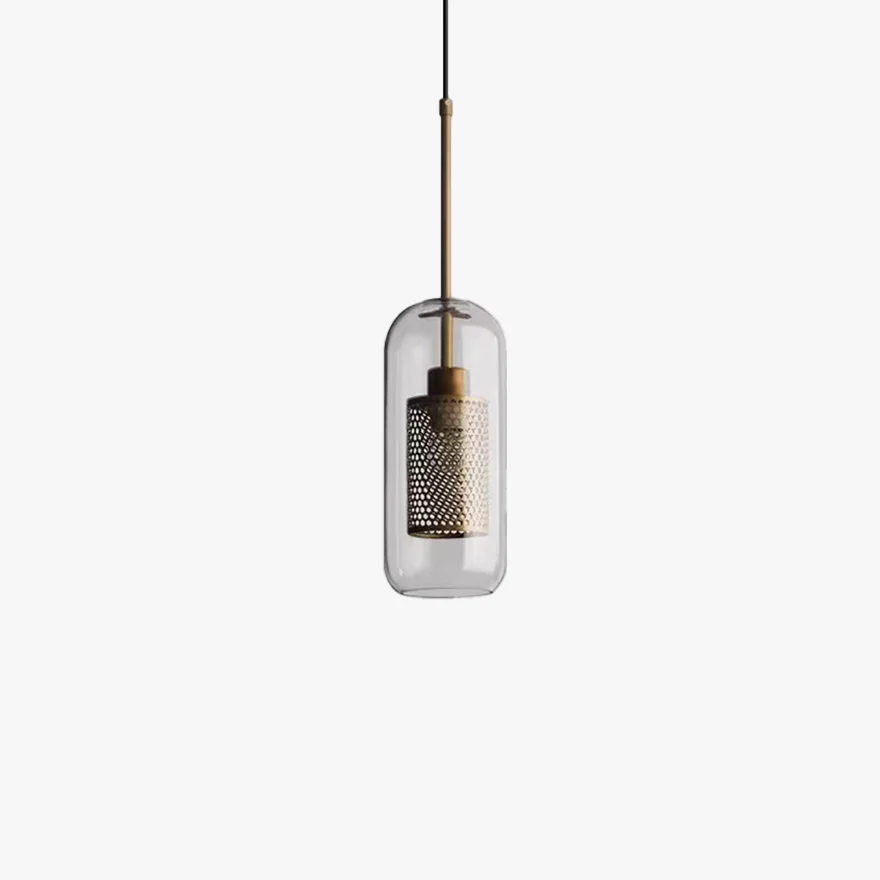 Contemporary Metal And Glass Globular Kitchen Pendant Light, Gold/Silver