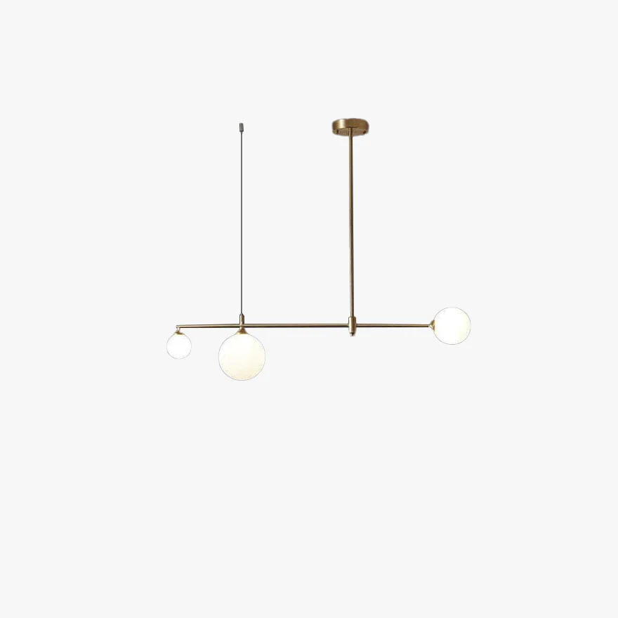 Contemporary Copper And Glass Bubble Dining Room Pendant Light, Gold