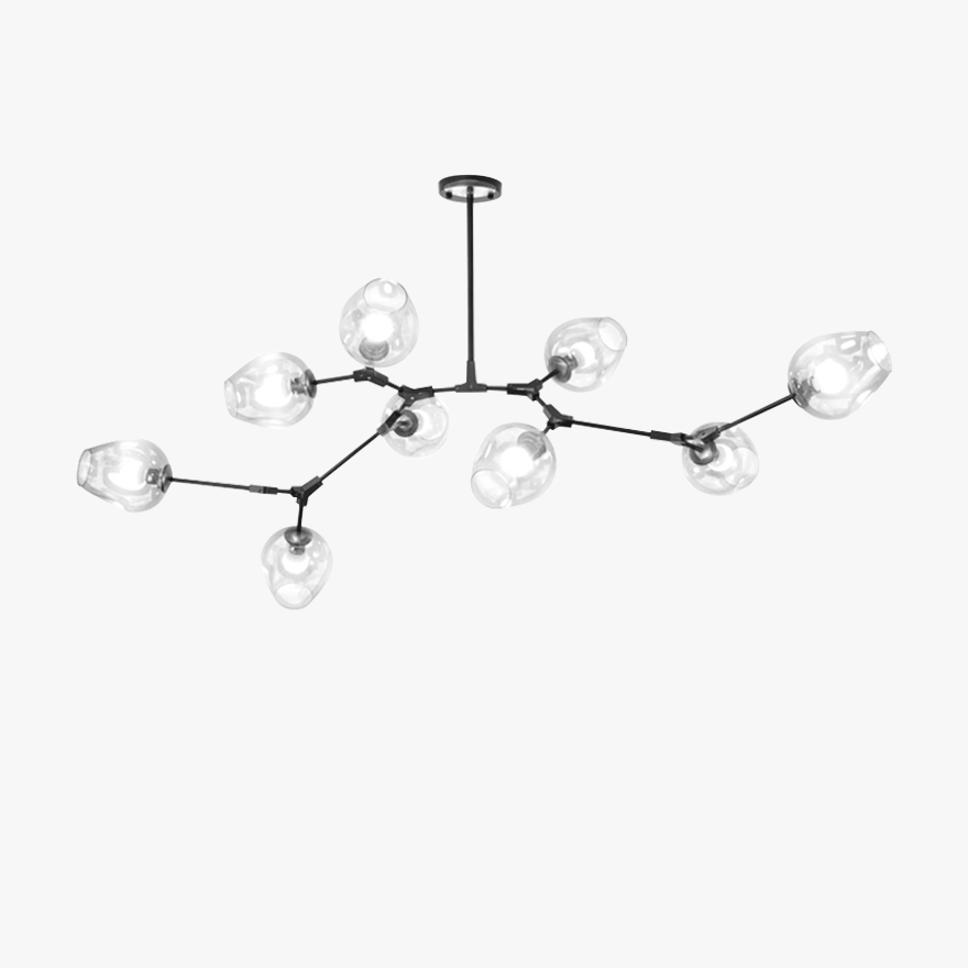 Modern Metal And Glass Bubble Bedroom Pendant Light, 6 Color