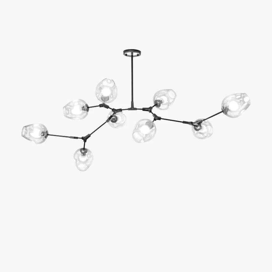 Modern Metal And Glass Bubble Bedroom Pendant Light, 6 Color