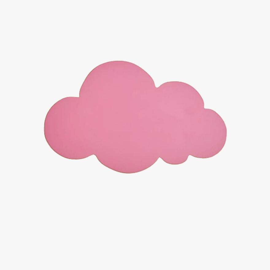 Morandi Metal Cloud Shape Bedroom Wall Lamp, Blue/Pink/White, Trichromatic Light