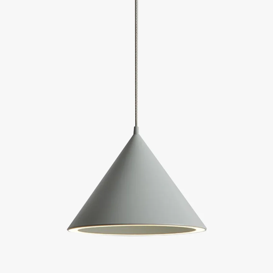 Morandi Metal And Acrylic Conical Bedroom Pendant Light, 6 Color, Trichromatic Light