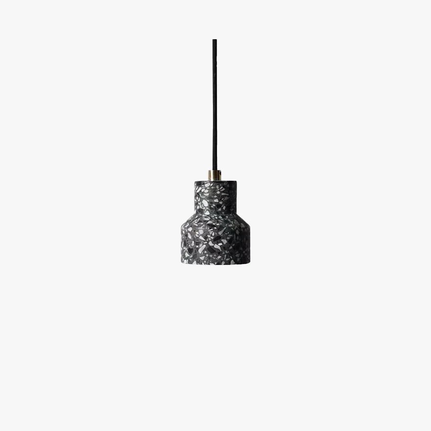 Nordic Metal And Cement Geometric Dining Room Pendant Light, Black/Blue/Red/White