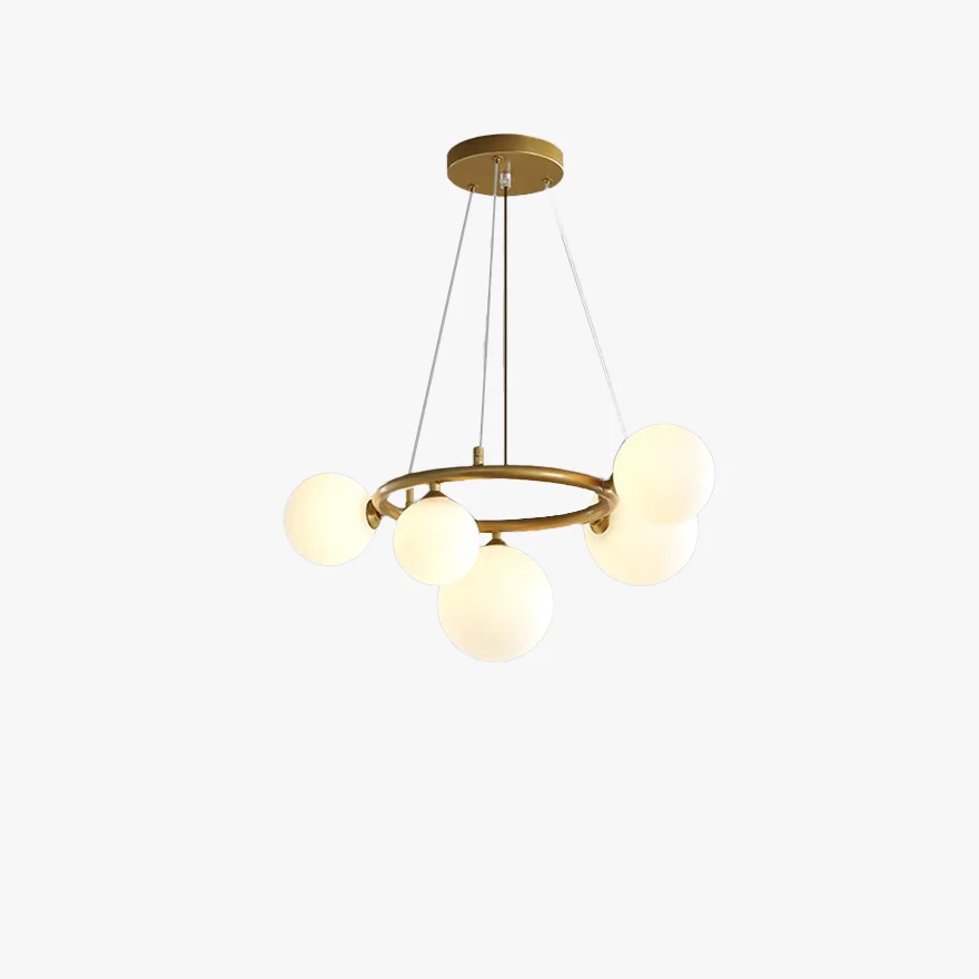 Designer Metal And Glass Bubble Living Room Pendant Light, 4 Color, Trichromatic Light