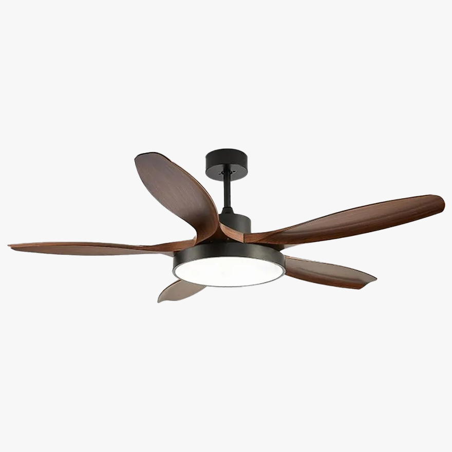 Minimalist Metal And Acrylic Fan Living Room Ceiling Fan, White/Black