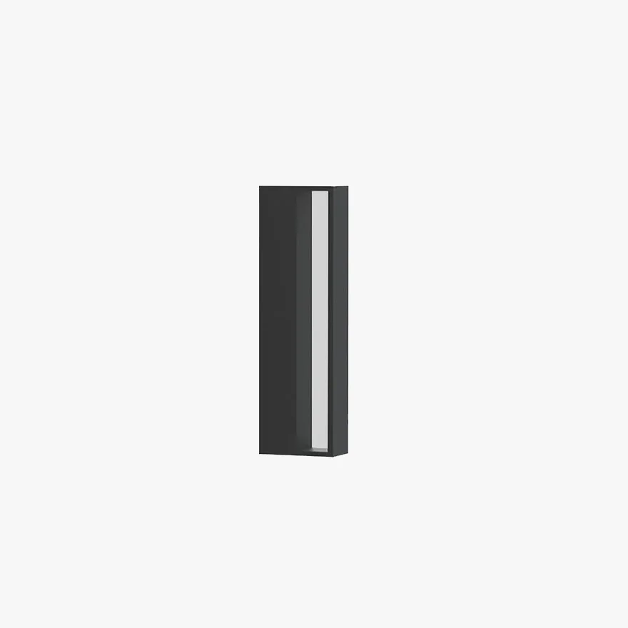 Modern, Metal And Acrylic Rectangular Outdoor Wall Lamp, Black/ White