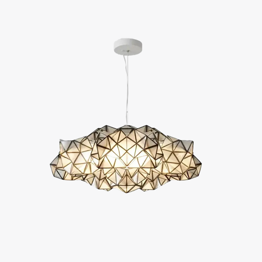 Designer Meta And Acrylic Clouds Living Room Pendant Light, White