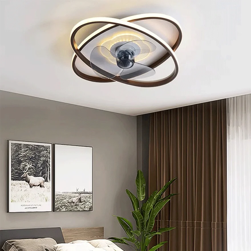 Designer Metal And Acrylic Double-ring Living Room Ceiling Light, Black/Blue/Grey/Gold/Pink