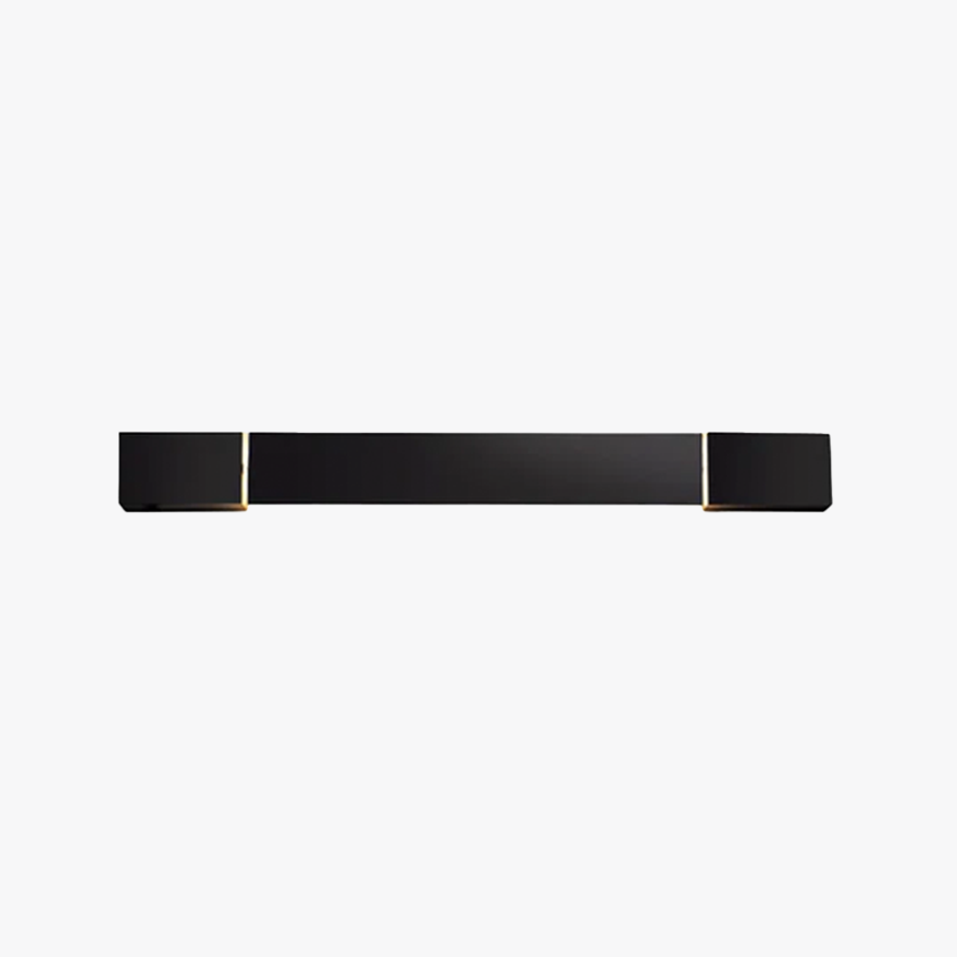 Modern Metal And Acrylic Strip Living Room Wall Lamp 350° Rotatable, Black