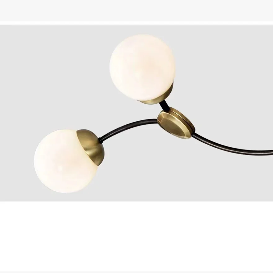 Modern Metal Bubble Dining Room Ceiling Light, Clear/Milky White, Trichromatic Light