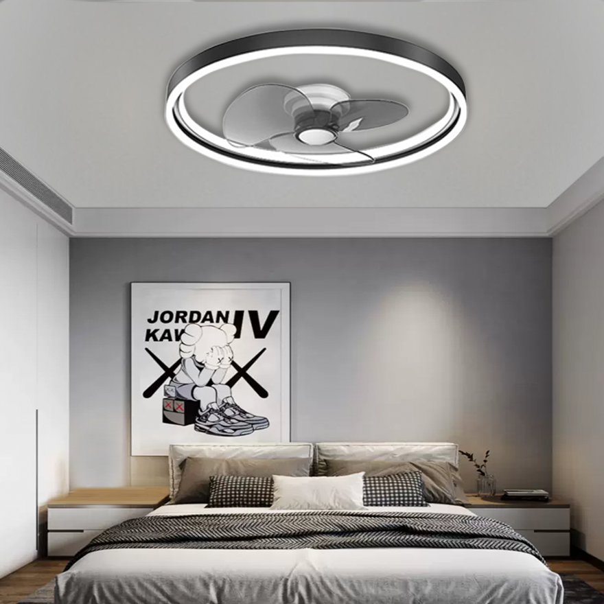 Edge Ceiling Fan with 2-Light, 2 Color, DIA 40CM/50CM