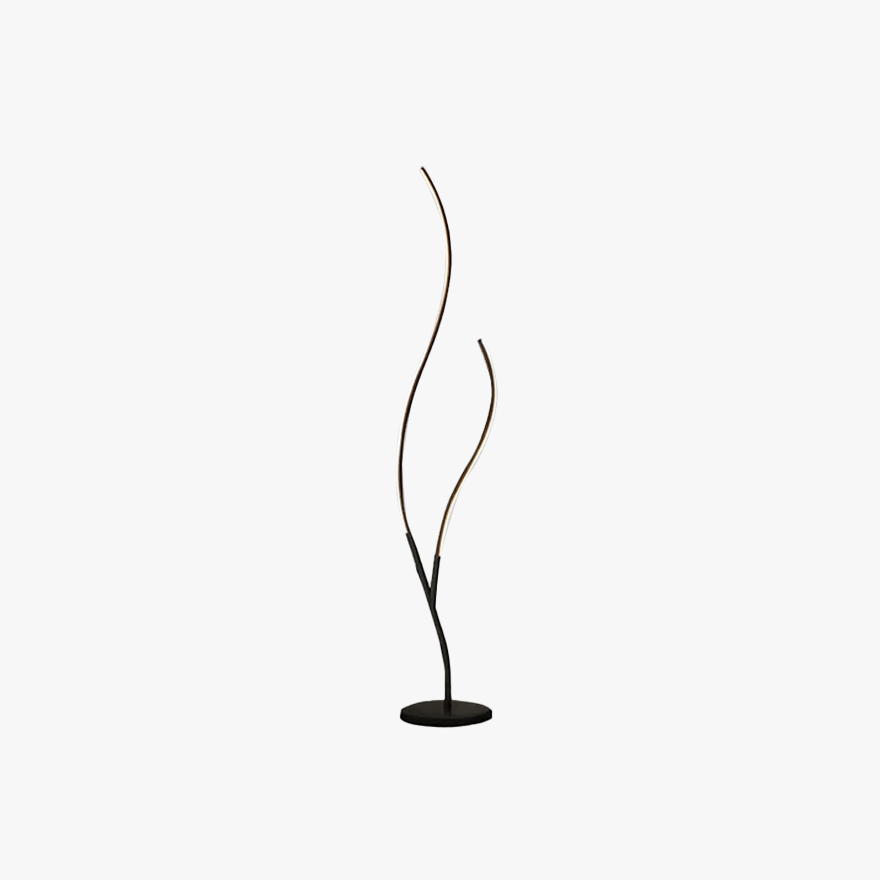 Modern Metal Linear Bedroom Floor Lamp, Black/White