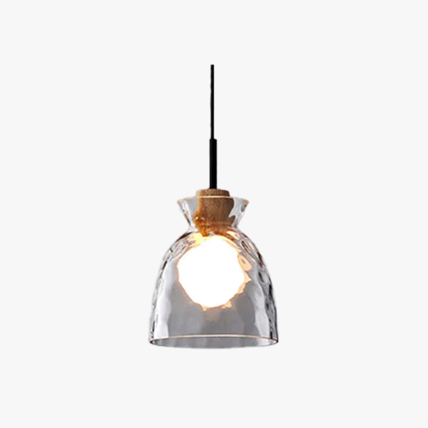 Nordic Glass Geometric Kitchen Pendant Light, Clear