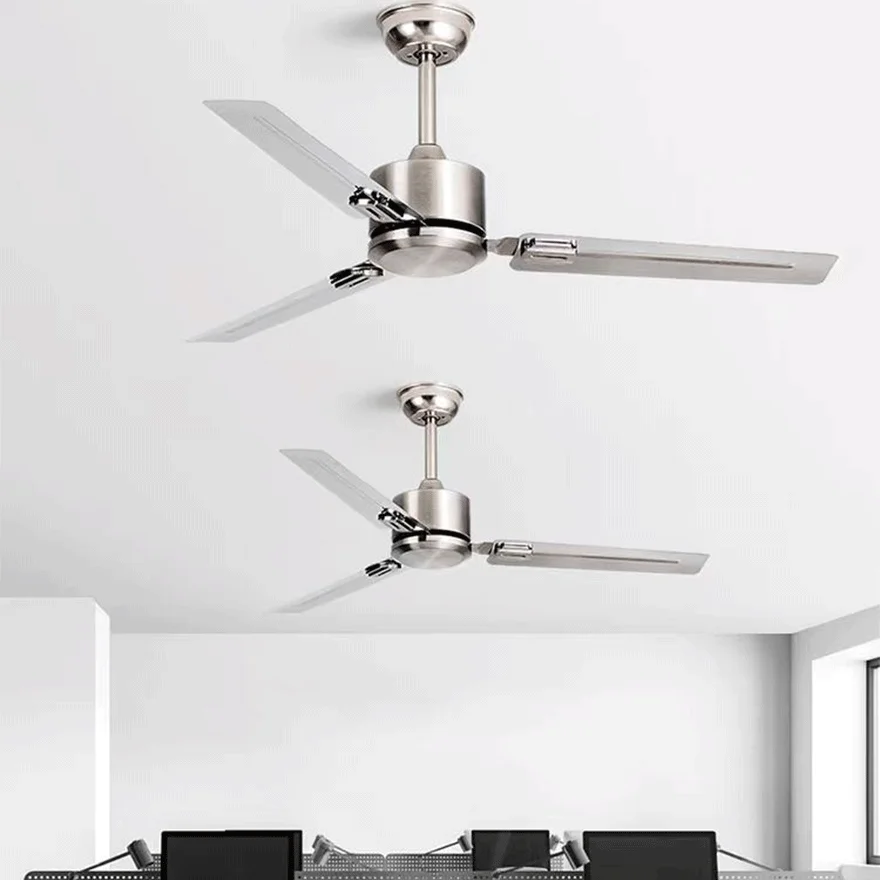 Industrial Metal Radiographic Study Room Ceiling Fan, Silver