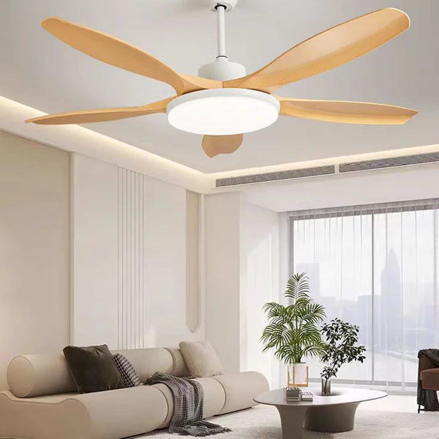 Unusual Metal And Acrylic Round Living Room Ceiling Fan, Wooden/Grey/White/Black