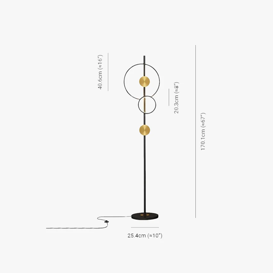 Unusual Metal And Rectangular Ouootdr Floor Lamp, Black-Gold