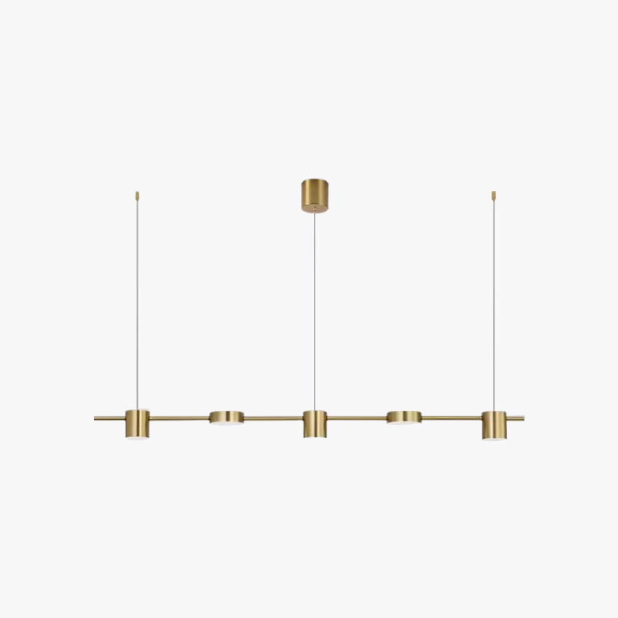 Modern Metal Geometric Dining Room Pendant Light, Black/Gold, Trichromatic Light