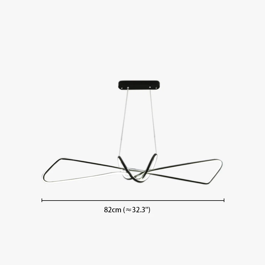 Modern Metal Linear Dining Room Pendant Light, Black/Gold