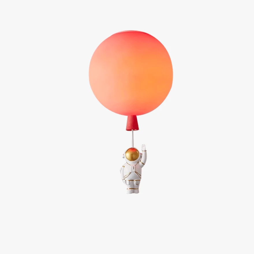 Designer Acrylic Astronaut Balloon Children's Room Ceiling Light, 8 Color