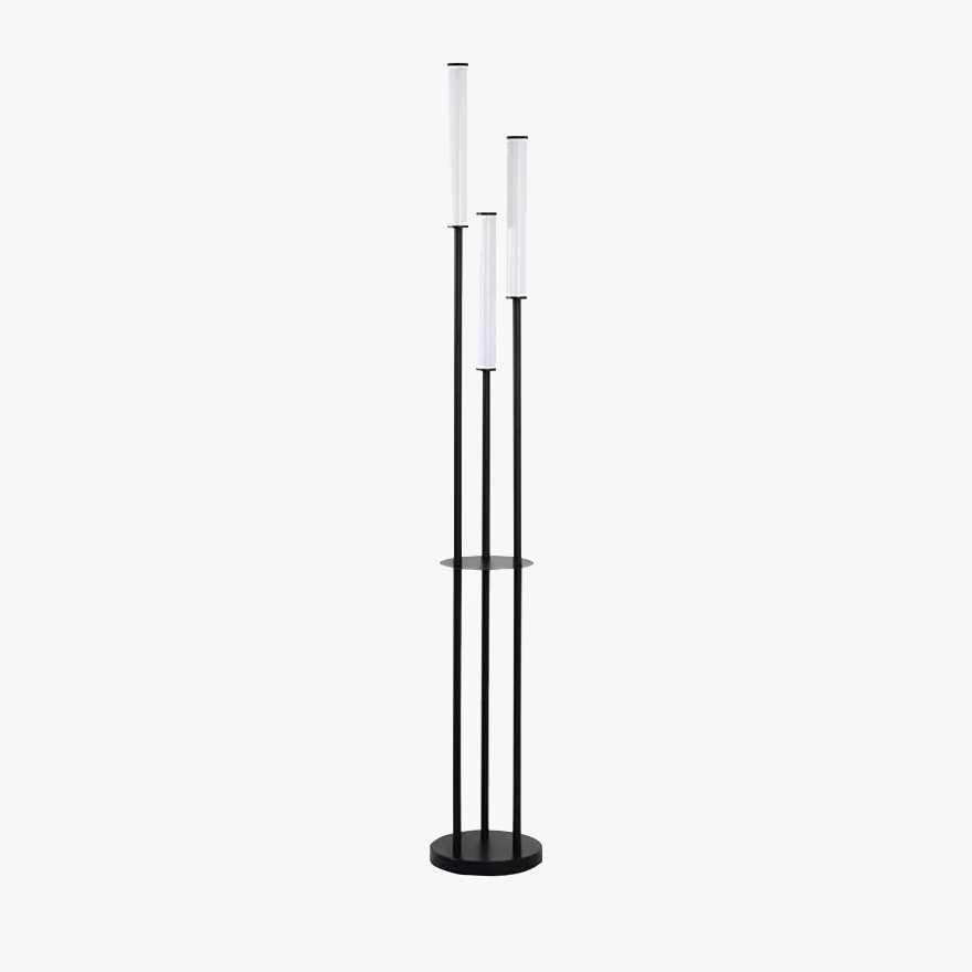 Modern Metal And Acrylic Linear Bedroom Floor Lamp, Black