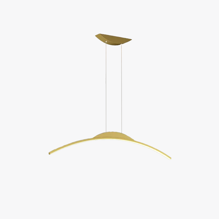 Minimalist Metal Linear Dining Room Chandelier Pendant Light, Black/Gold