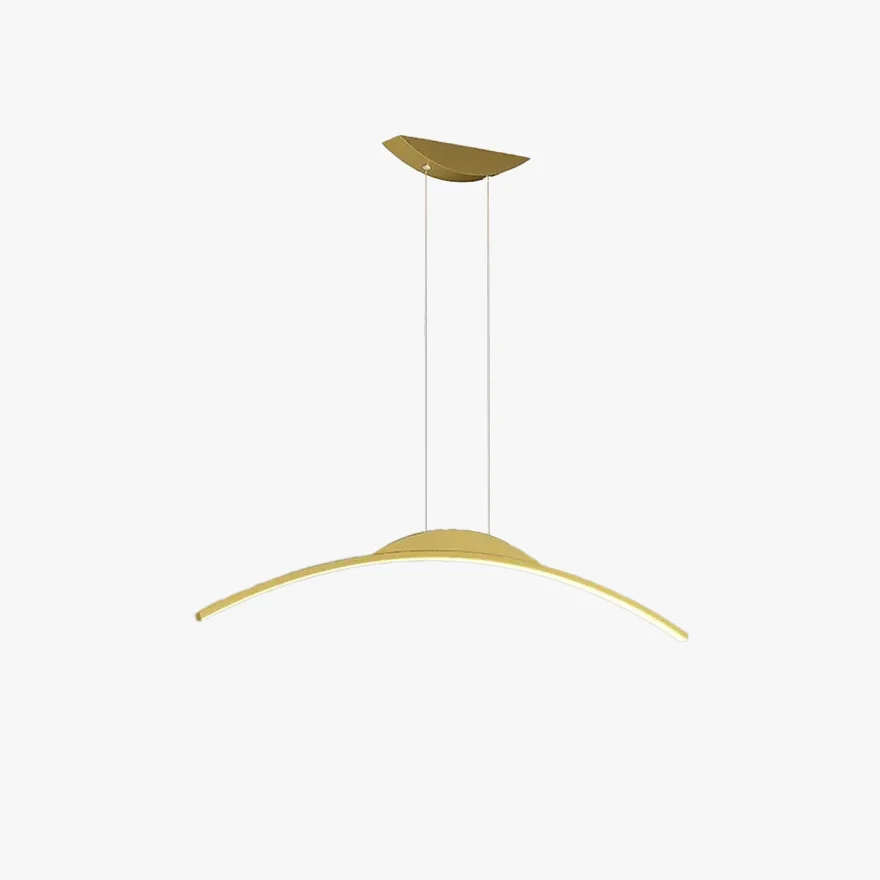 Minimalist Metal Linear Dining Room Chandelier Pendant Light, Black/Gold