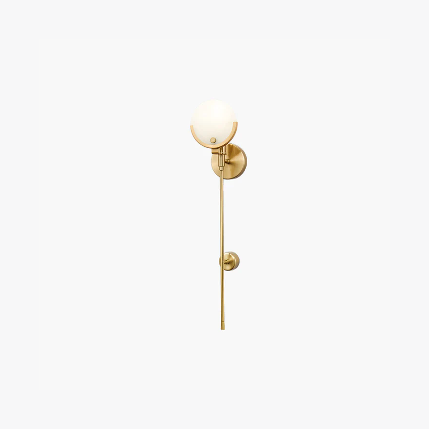 Modern Metal Long Pole Living Room Wall Lamp, Gold