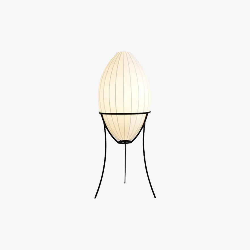 Renée Egg Shaped Floor Lamp, Artificial Fabric & Metal, L 95CM