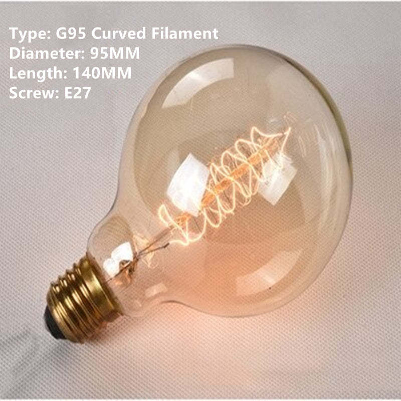 Retro Tungsten Bulb G80G95 E27 Screw Mouth 220V Bulb