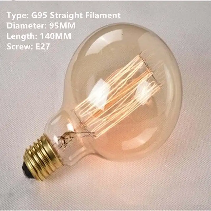 Retro Tungsten Bulb G80G95 E27 Screw Mouth 220V Bulb