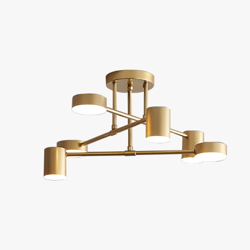 Modern Metal Geometric Dining Room Ceiling Light, Gold