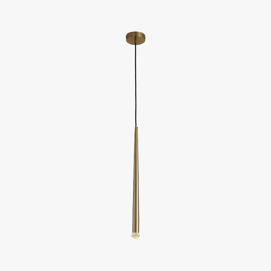 Modern Metal And Acrylic Linear Study Room Pendant Light, Gold